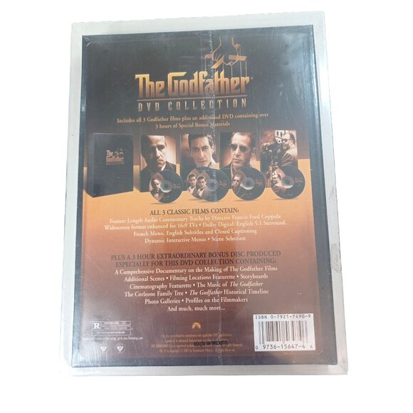 The Godfather DVD Collection 5-Disc Set (all 3 Films)  New & Sealed Vint… - Picture 6 of 7